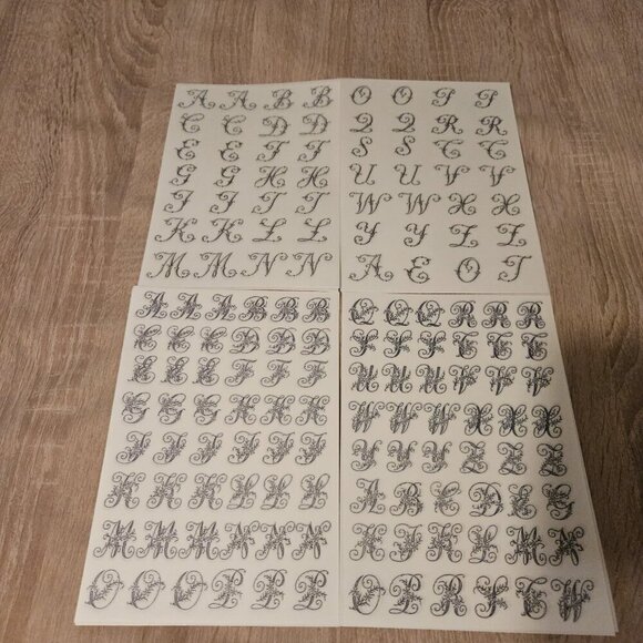 Anna Griffin Monogram, Rub On  Transfers New - Picture 4 of 4